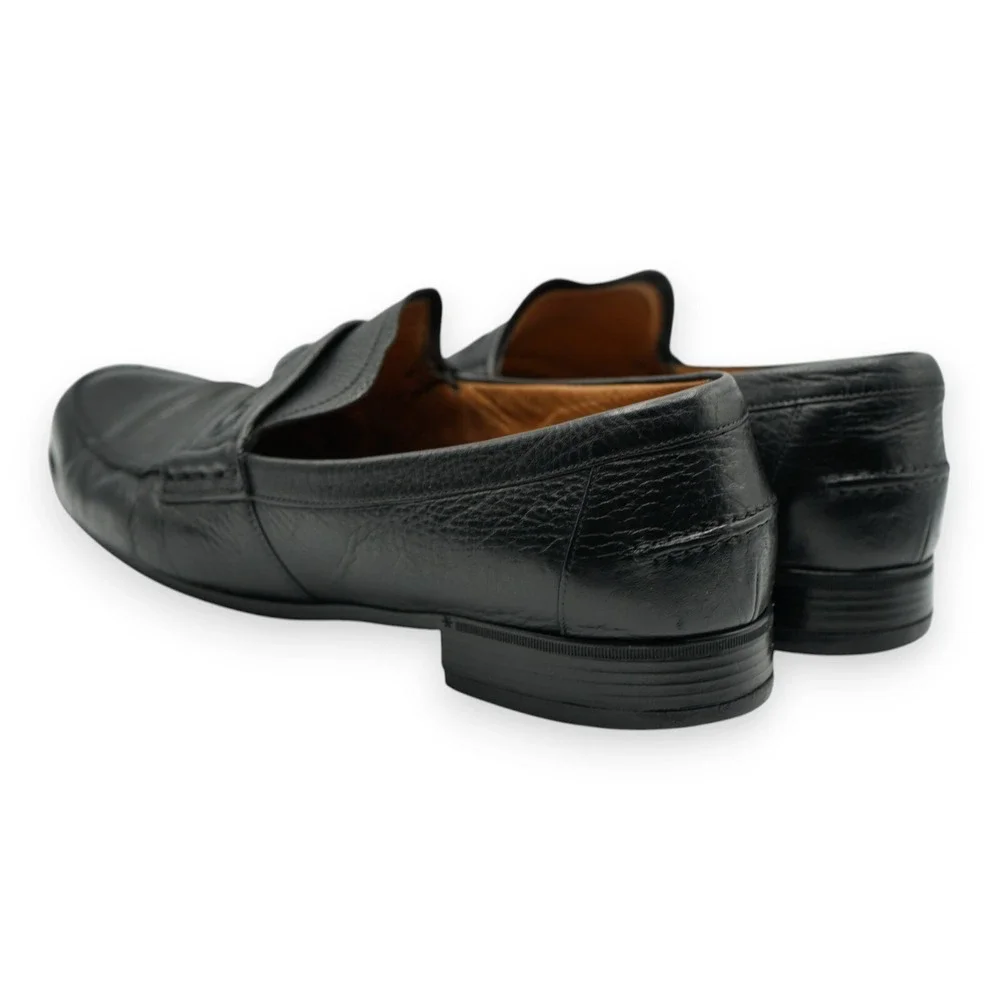 Gucci Black Leather GG Interlocking Men's Loafers Size 10.5 Retail $650‎
